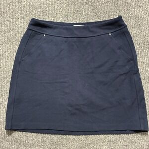 Greg Norman Womens Skort Size M Medium Blue Stretch Pockets Side Zip Activewear